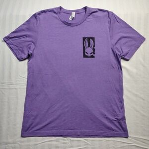 Bella Canvas Mens XL Purple Rabbit Mask Graphic T-Shirt Short Sleeve Heather Tee